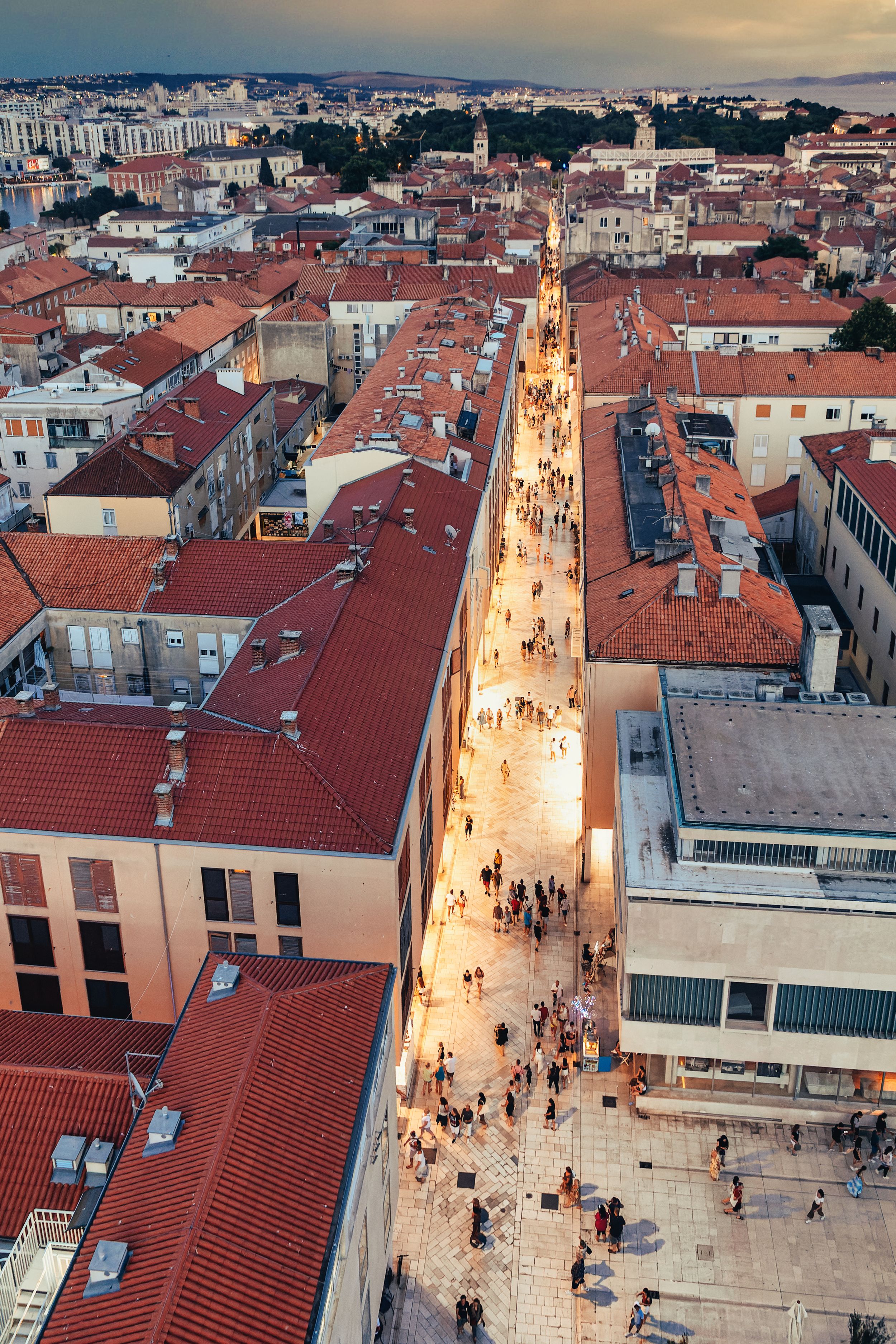 View from the top of the Cathedral in Zadar, Croatia